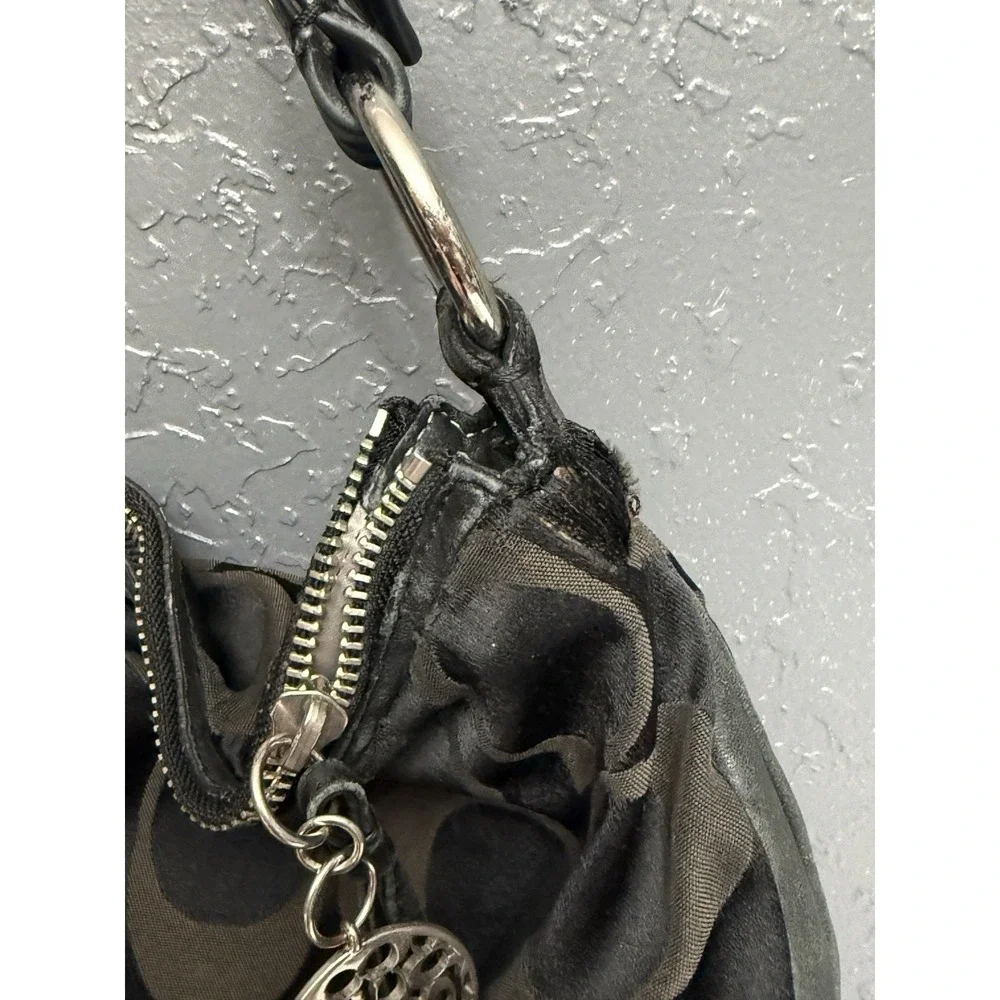 COACH 13642 ALI SIGNATURE HOBO BAG BLACK